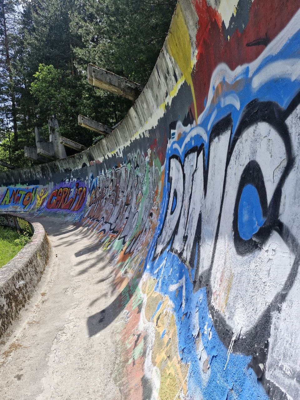 Olympic bobsleigh track on Trebević Mountain in Sarajevo